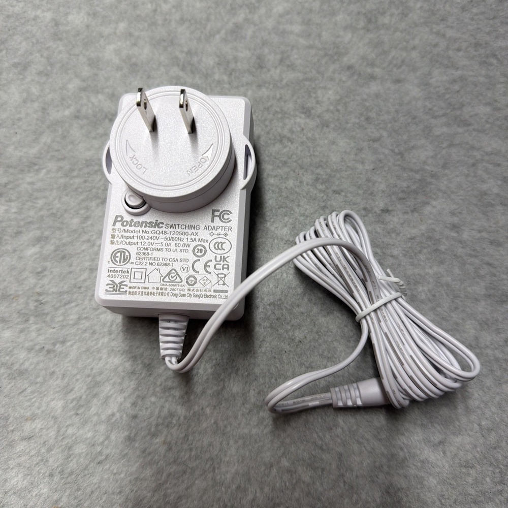 Potensic GQ48-120500-AX 12V 5A 60W AC Adapter Power Supply with Inline Switch